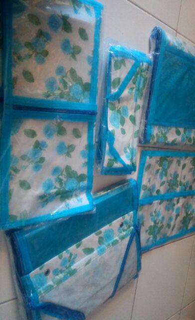 [bisa Cod] Promo Murah Rak Gantung Set 6in1 Motif Bunga Full Resleting Kualitas Terbaik Dan Termurah