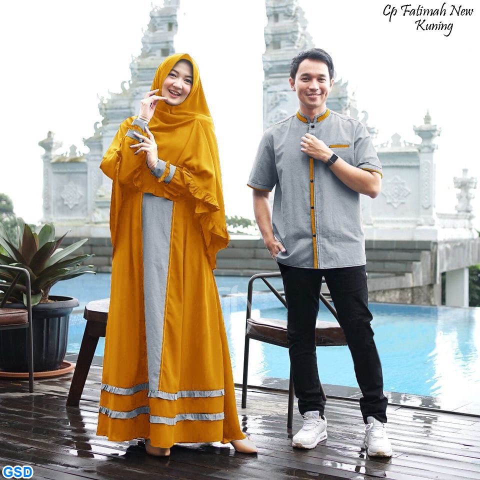 Cp Fatimah/Promo Baju Muslim Couple Berikut Hijab Murah/Gamis Couple/Baju Pasangan Sale!!!