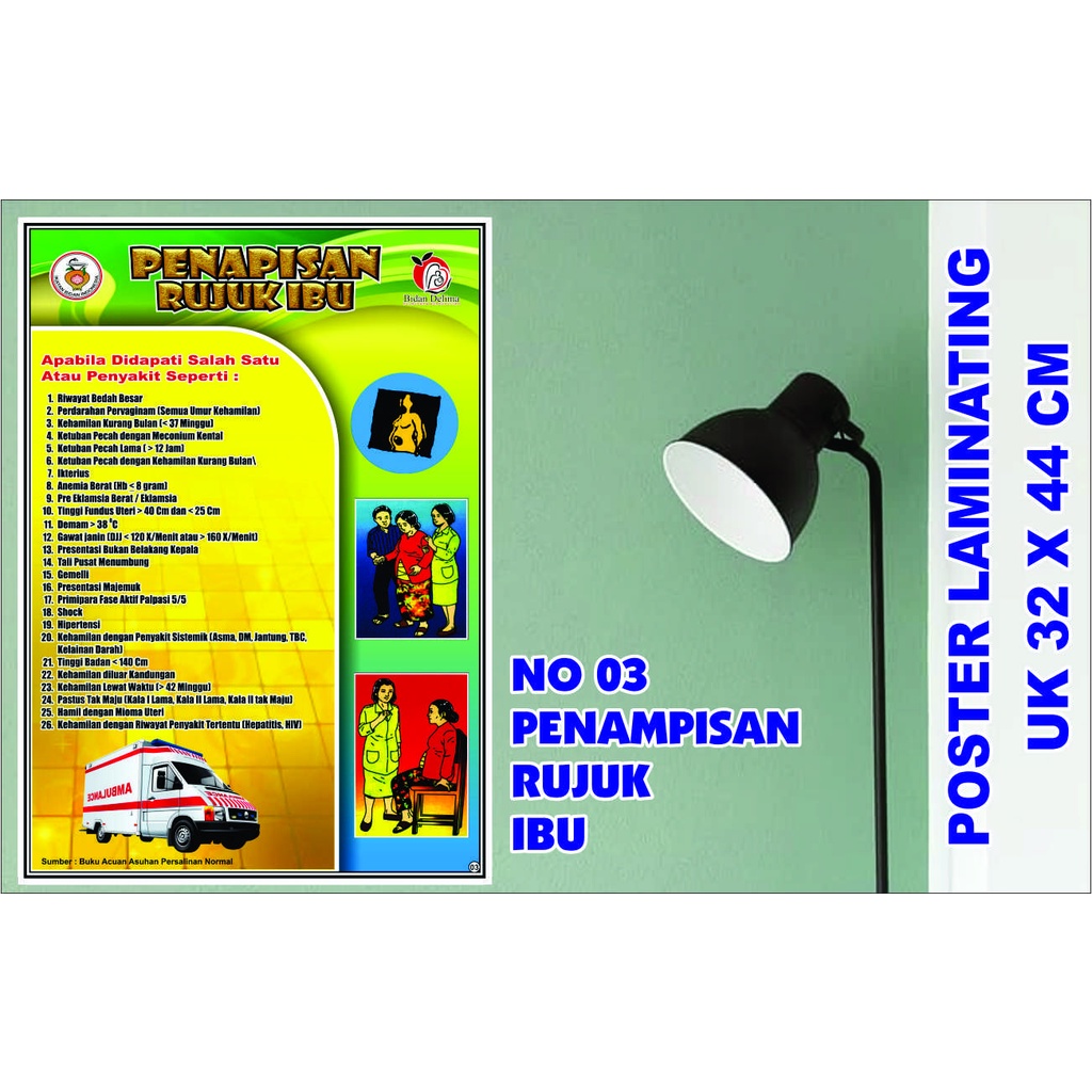 POSTER KESEHATAN NO.03 ( PENAMPISAN RUJUK IBU)