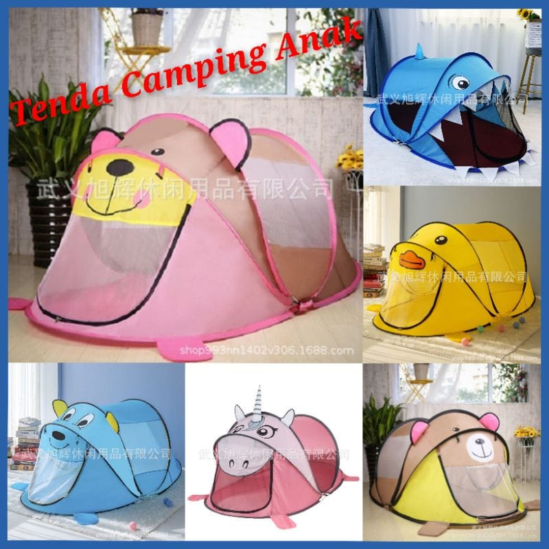 TENDA ANAK MODEL HEWAN BONUS TAS TENDA CAMPING ANAK LIPAT TENDA ANAK TENDA MAINAN ANAK TENDA CAMPING ANAK