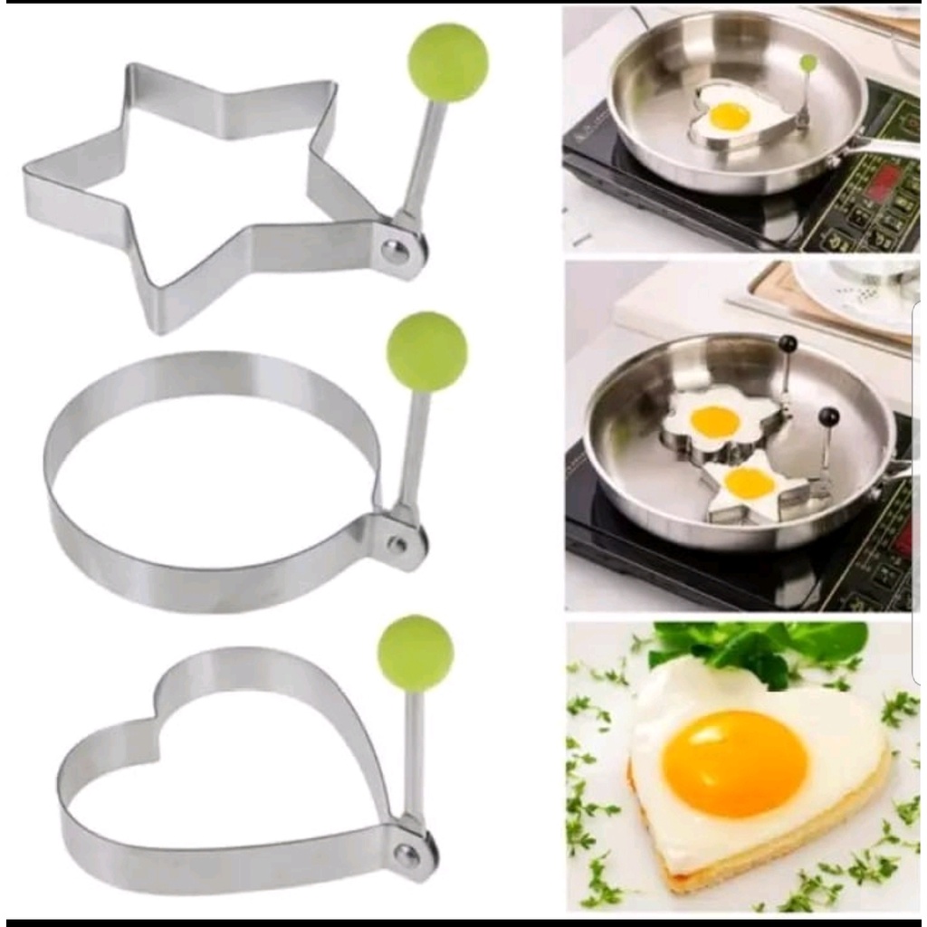 Cetakan Telur Karakter Telor Ceplok Mata Sapi Dadar Goreng Stainless Steel