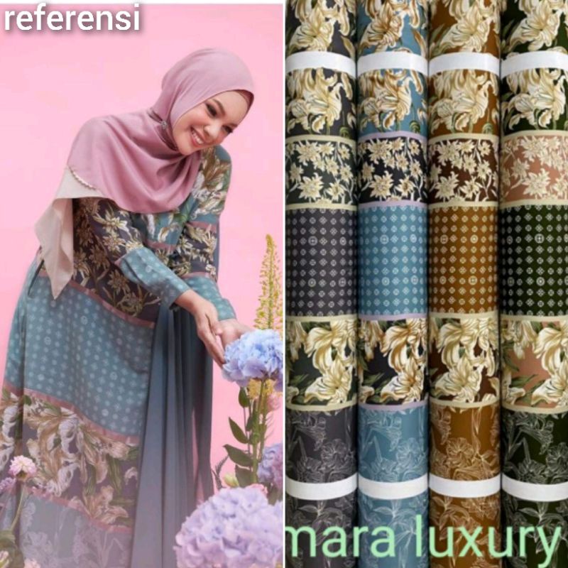 Kain Maxmara Motif Alea Terbaru cocok untuk Gamis dan Tunik ( Per 0.5 m)