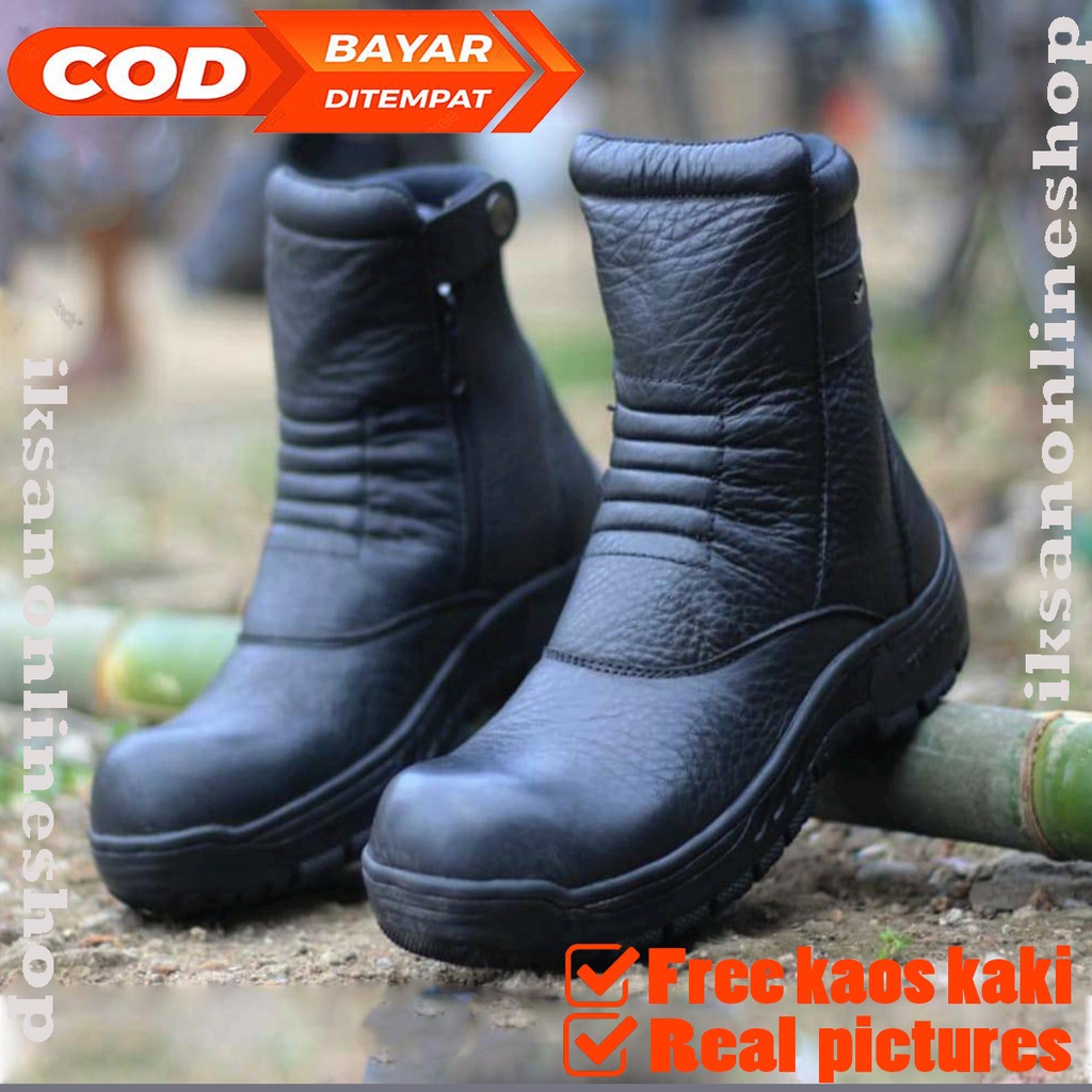 BOOTBAN Sepatu Pria Boot Casual Safety Kerja Lapangan - Kulit