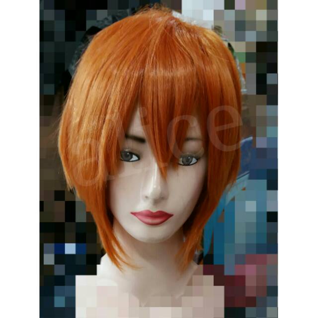 Rin Hoshizora Love Live wig cosplay base pumpkin orange