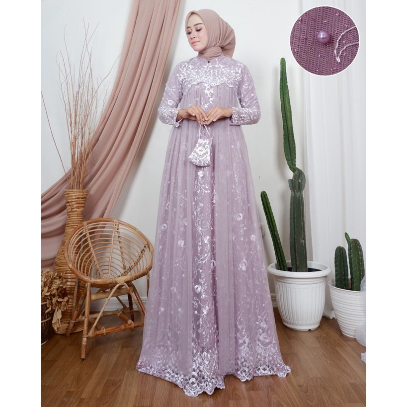 Kadai.baju / Gamis tille brukat / Gamis pesta / Gamis tutu premium / Kebaya modern 2022