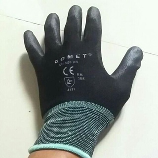 sarung tangan safety kerja hitam PALMFIT merk COMET SIMA PROMASTER