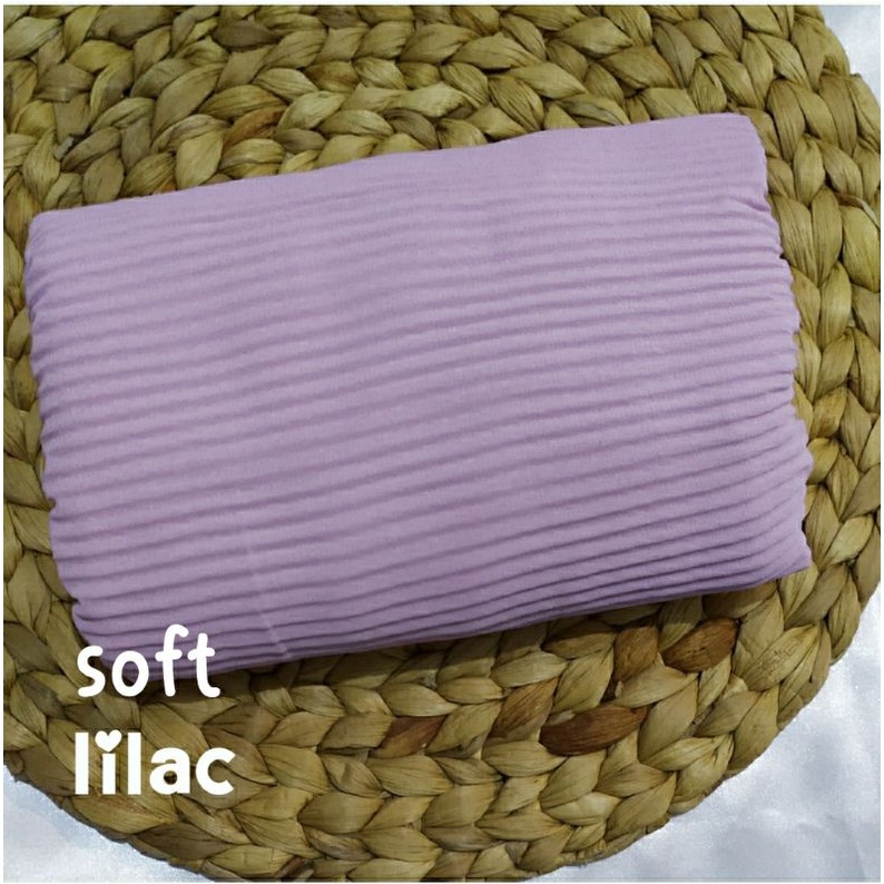 [PART1] UMAMA PLEATED SHAWL PASHMINA PLISKET / PRISKET CERUTY ARMANY-Soft lilac