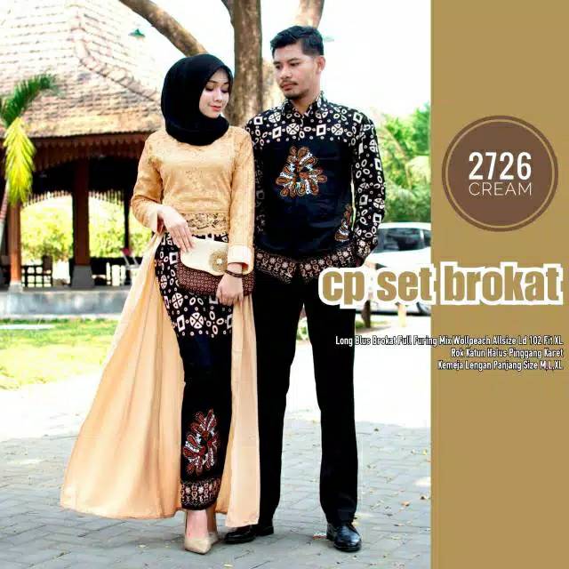Baju couple cp set brokat