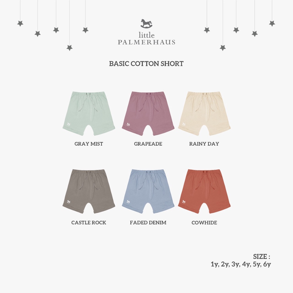 PNB130 CELANA PENDEK ANAK LITTLE PALMERHAUS BASIC COTTON SHORTS