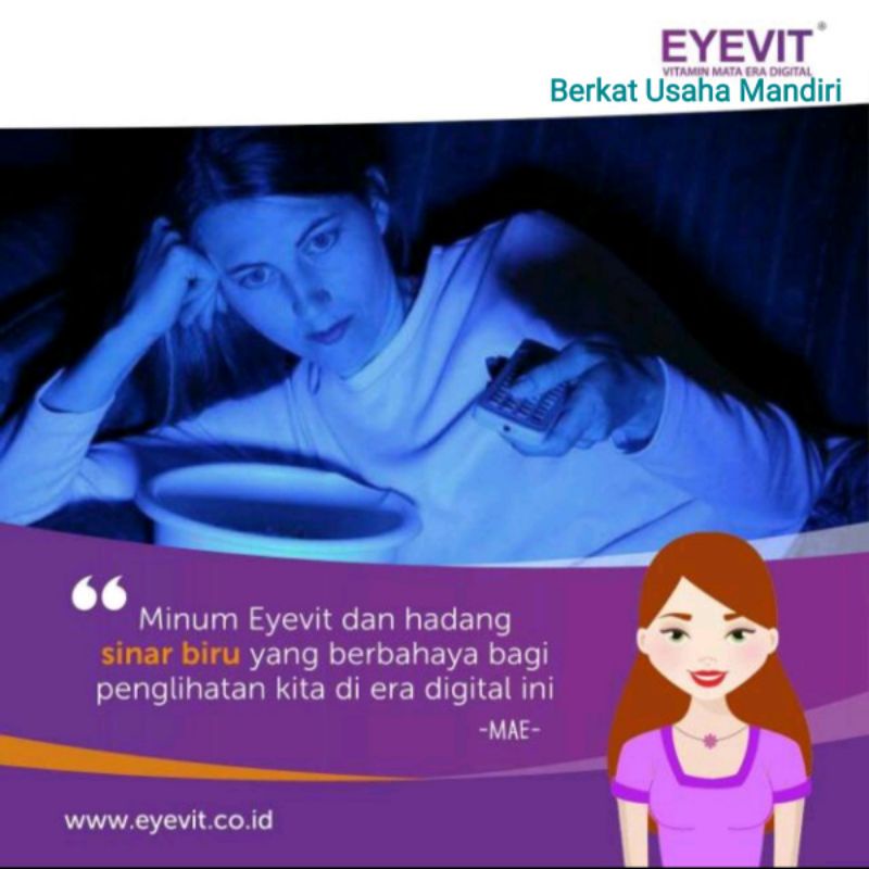 EYEVIT Vitamin Mata mengandung Bilberry,Lutein &amp; Zeaxantthin