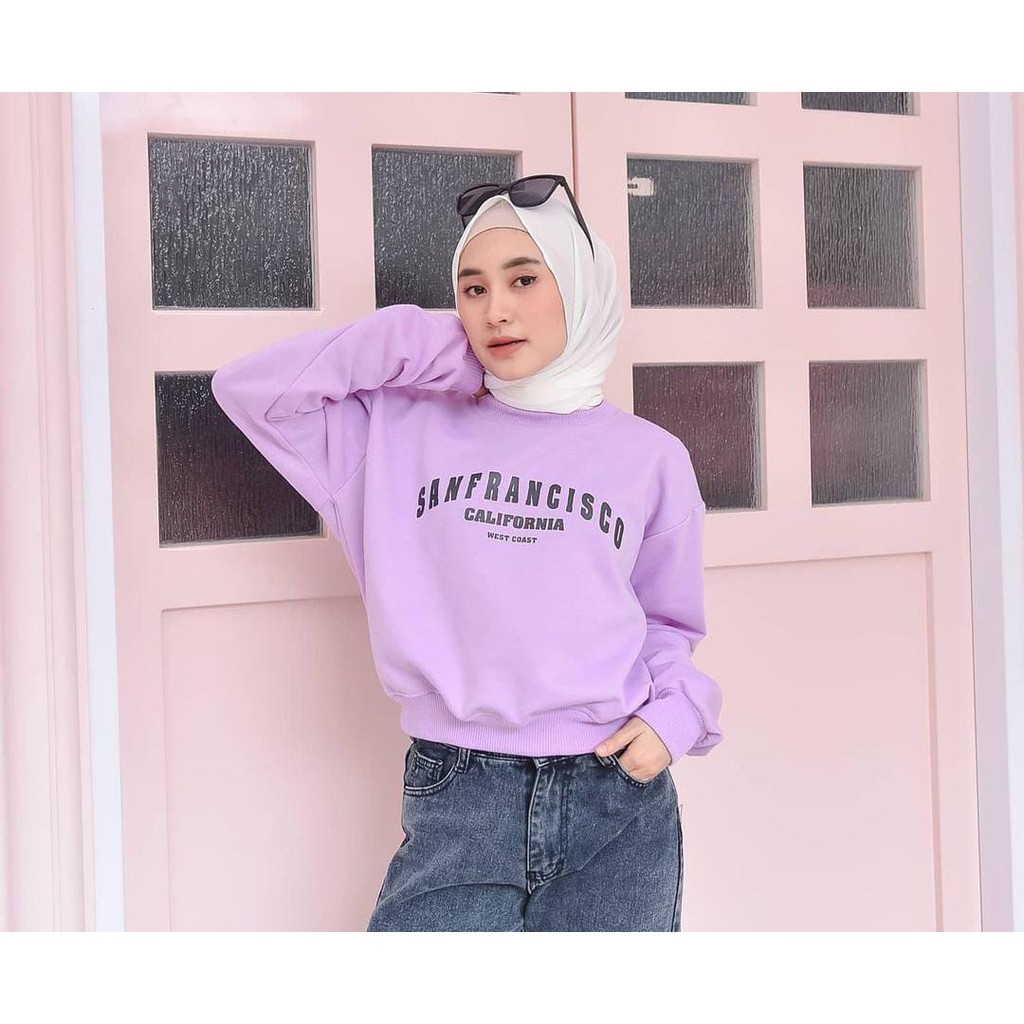 SWEATER SANFRANCISCO CROPEE SWEATER WANITA