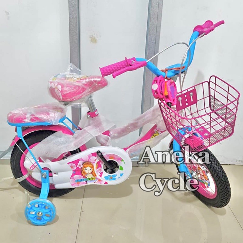 Sepeda Anak Roda Empat Cewek Mini Emerson 12 Inch