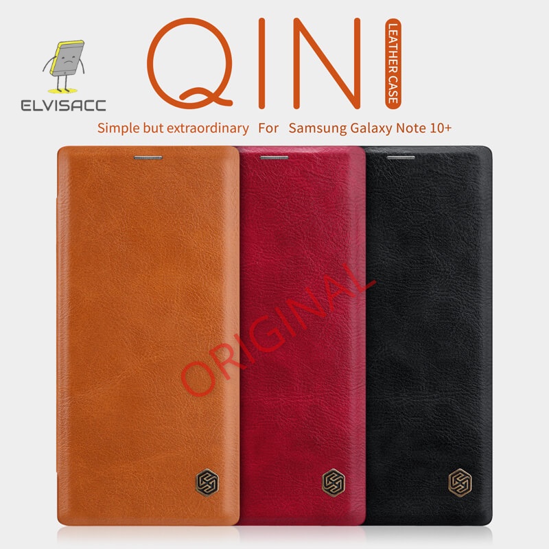 SAMSUNG GALAXY NOTE 10 NILLKIN QIN LEATHER CASE ORIGINAL