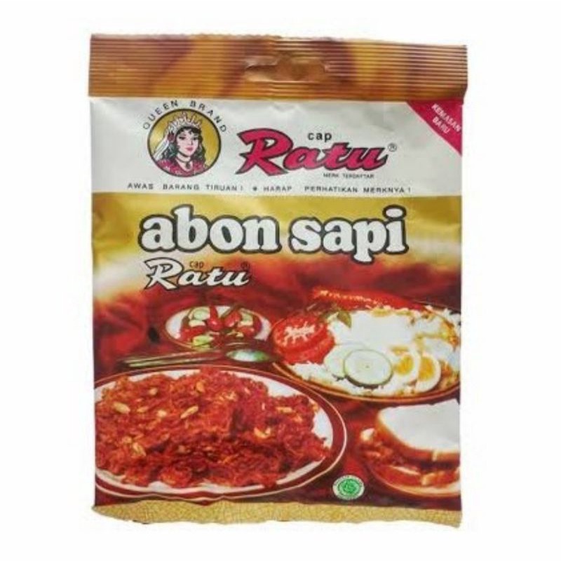 

Abon Sapi Cap Ratu 90g / Cap Ratu Abon Sapi Asli 100g