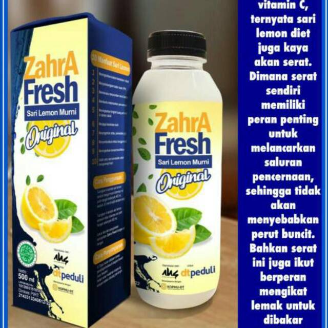 

ORIGINAL BY HDI Zahra Fresh Original 100% Pure Lemon Tanpa Gula