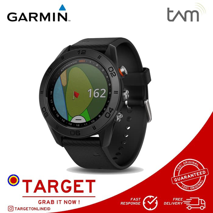Garmin Approach S60 Premium Black Silicone - Golf Watch - Smart Watch