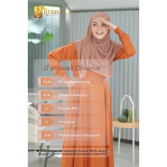 READY STOCK GAMIS CHANA BY KYANA