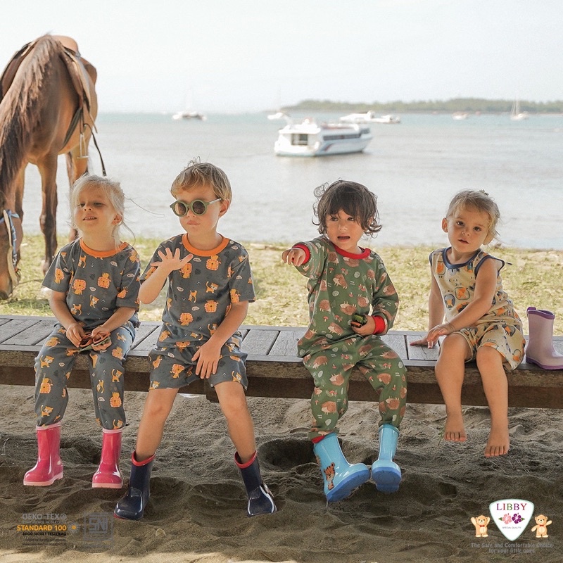 Slaber Libby Bahan Spesial Cotton Rib/Celemek makan bayi/libby baby Tree House