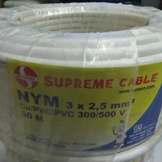 NYM 3x2.5 mm Supreme / Kabel Supreme 3x2.5 / Kabel Listrik Termurah