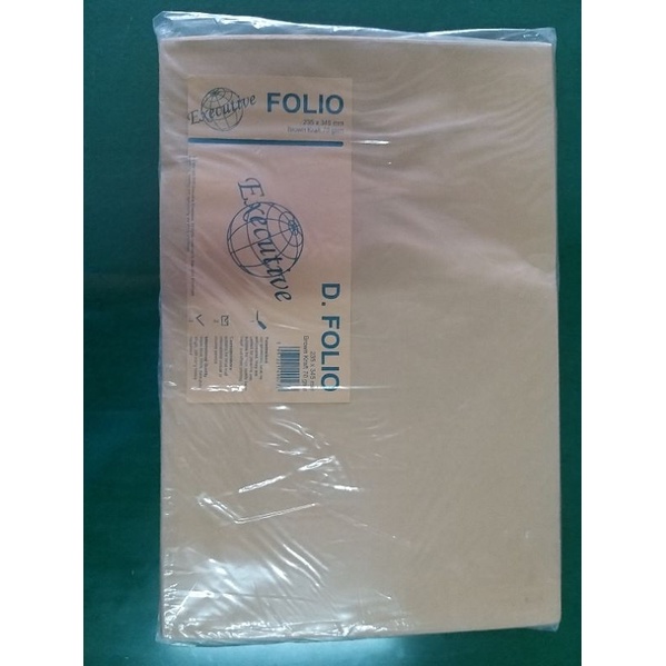 

[PACK ISI 100] AMPLOP COKLAT D FOLIO EXECUTIVE 235x345 MM / AMPLOP FOLIO / DOKUMEN / AMPLOP COKLAT / CRAFT COKLAT