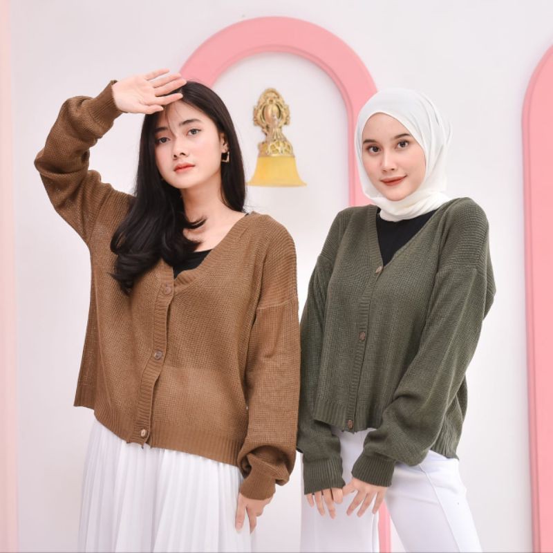 SHIREN CARDIE STARDA TANGAN BALOON KARDIGAN RAJUT KANCING-4