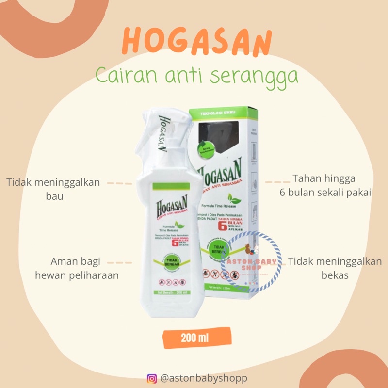 Hogasan Cairan Anti Serangga Spray 200 ml Obat anti serangga