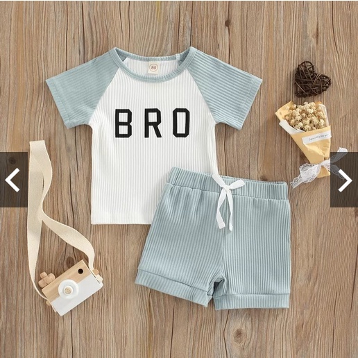 SETELAN ANAK UNISEX TULISAN BRO / SET TULISAN BRO