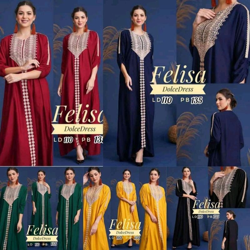 longdres renda, daster renda, gamis arabian