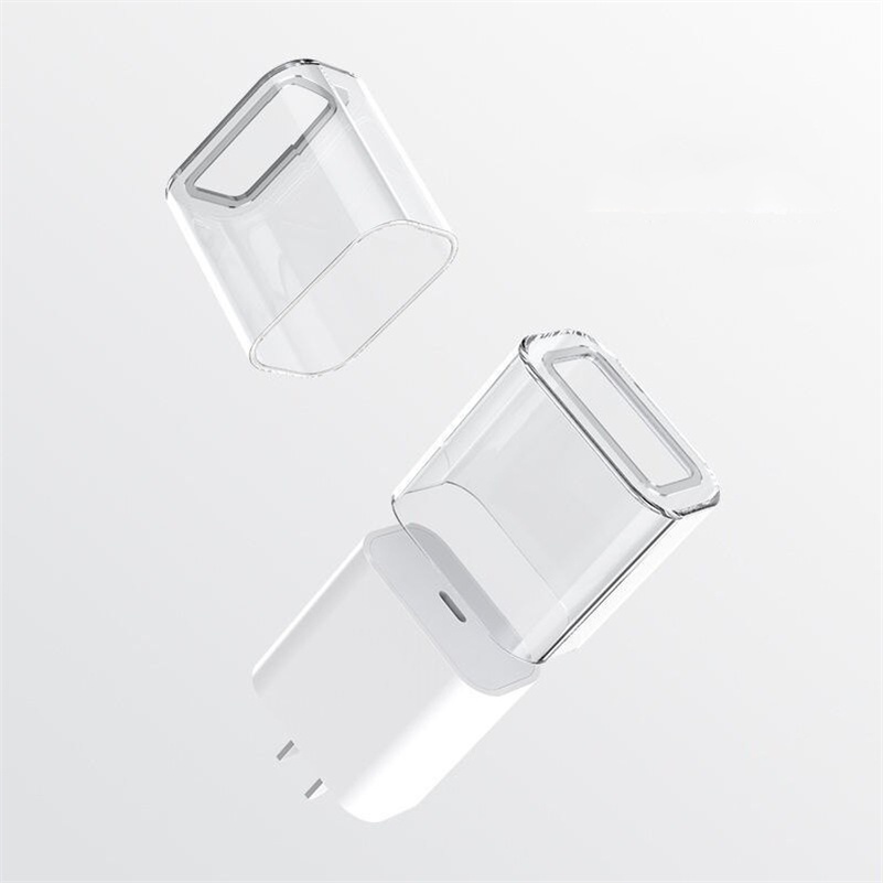 Cover Pelindung Kepala Kabel Data Charger 18W 20W Bahan Silikon Transparan Anti Jatuh 18W / 20W