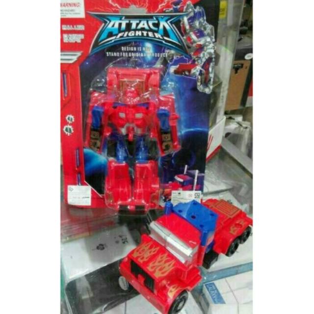 Mainan robot transformer mobil truk