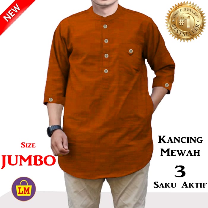 DG 10758 10762 10766 Baju Koko QURTA TRIKHAN Super Jumbo Baju Pria Muslim Terlaris Termurah