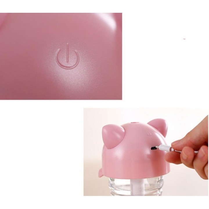 USB Mini Portable LED Cartoon Bottle Caps Humudifier 280ml
