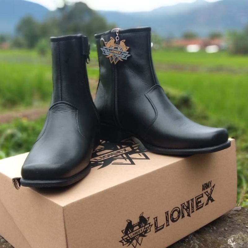 SEPATU PDH WANITA KULIT SAPI ASLI MERK LIONIEX SEPATU PDH DINAS KANTOR TNI POLRI SECURITY SATPAM