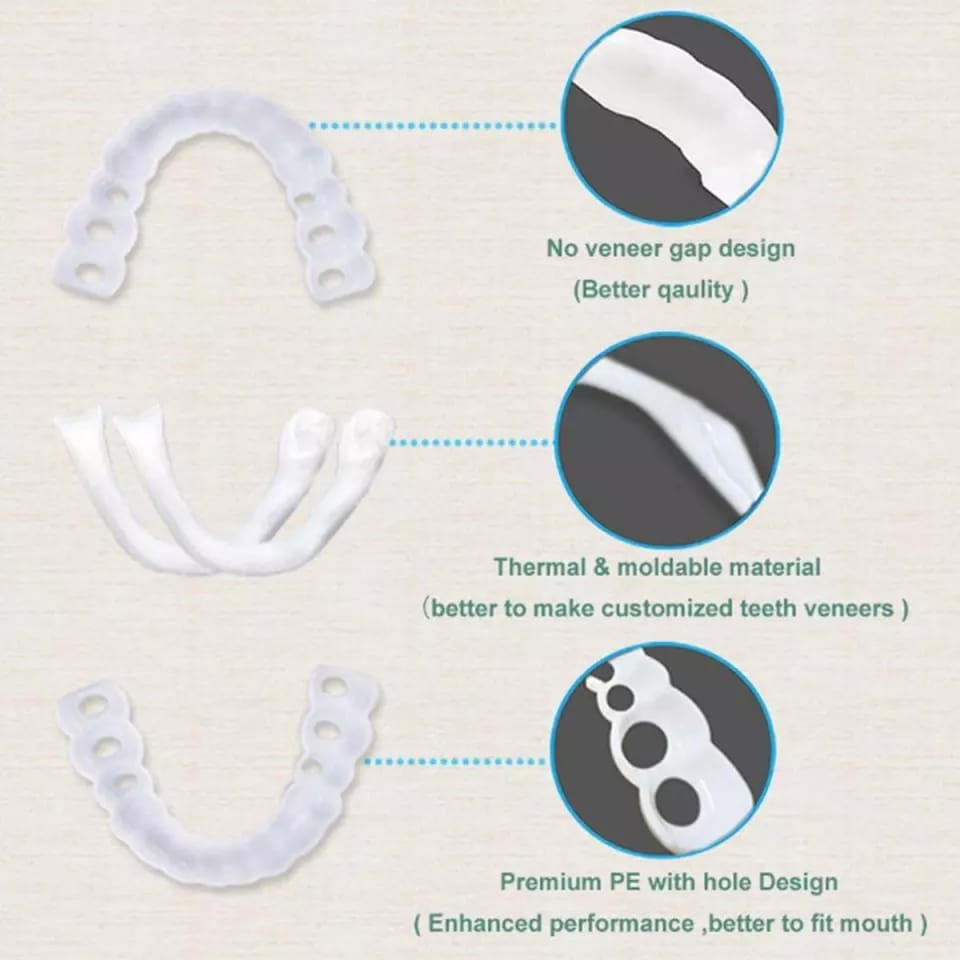 laristerus79 SNAP ON SMILE sepasang atas bawah veneer gigi palsu S009