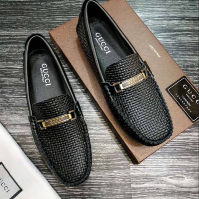 Sepatu slip on GUCCi premium high quality mirror