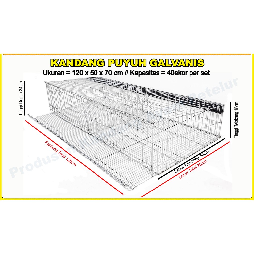 Kandang Puyuh Baterai Galvanis 120x70- Kandang Puyuh Ukuran Jumbo
