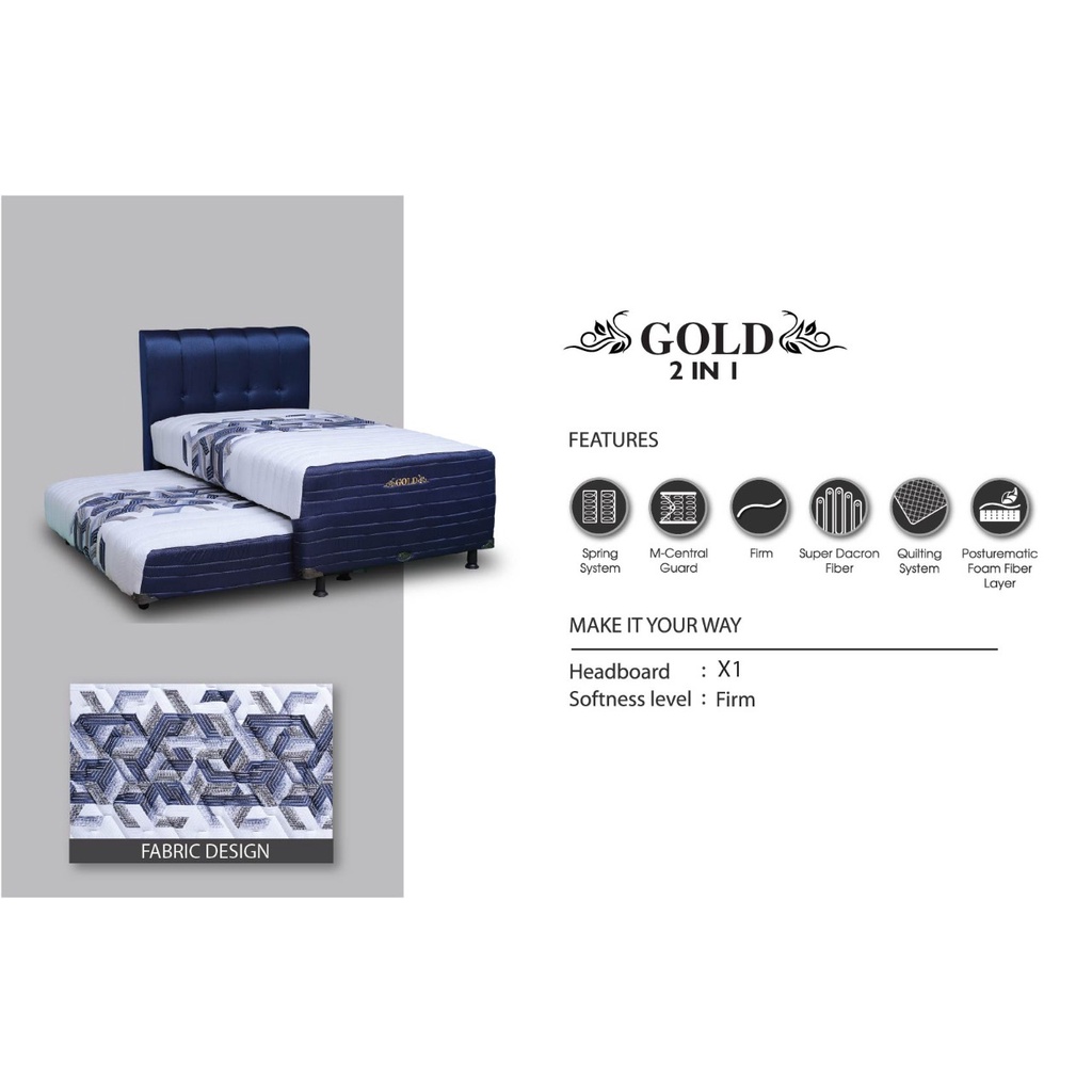SPRINGBED CENTRAL 2IN1 GOLD