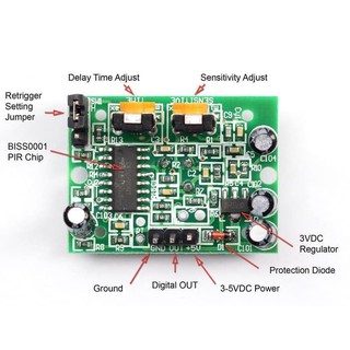 Sensor Motion PIR    HCSR501 Arduino Detector Infrared Gerak