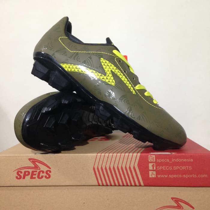 Sepatu Bola Specs Quark FG Olive Zest Green 100828 Original BNIB
