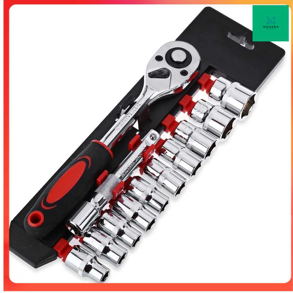 TD - CEA DDSKY Kunci Pas CR-V Drive Socket Wrench Set 1/4 Handle 12 PCS