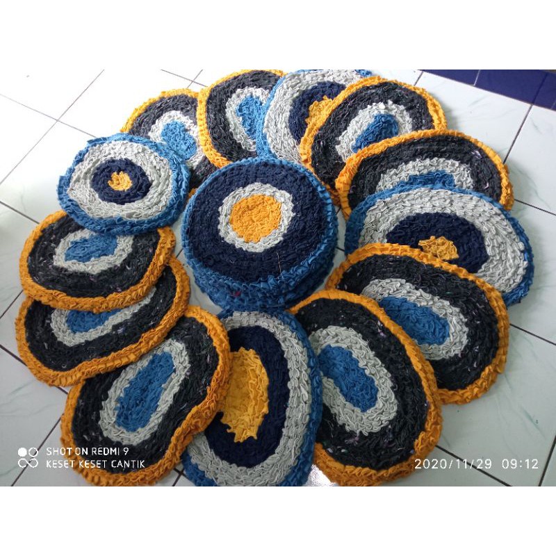 Cod keset jambul lantai bentuk oval besar