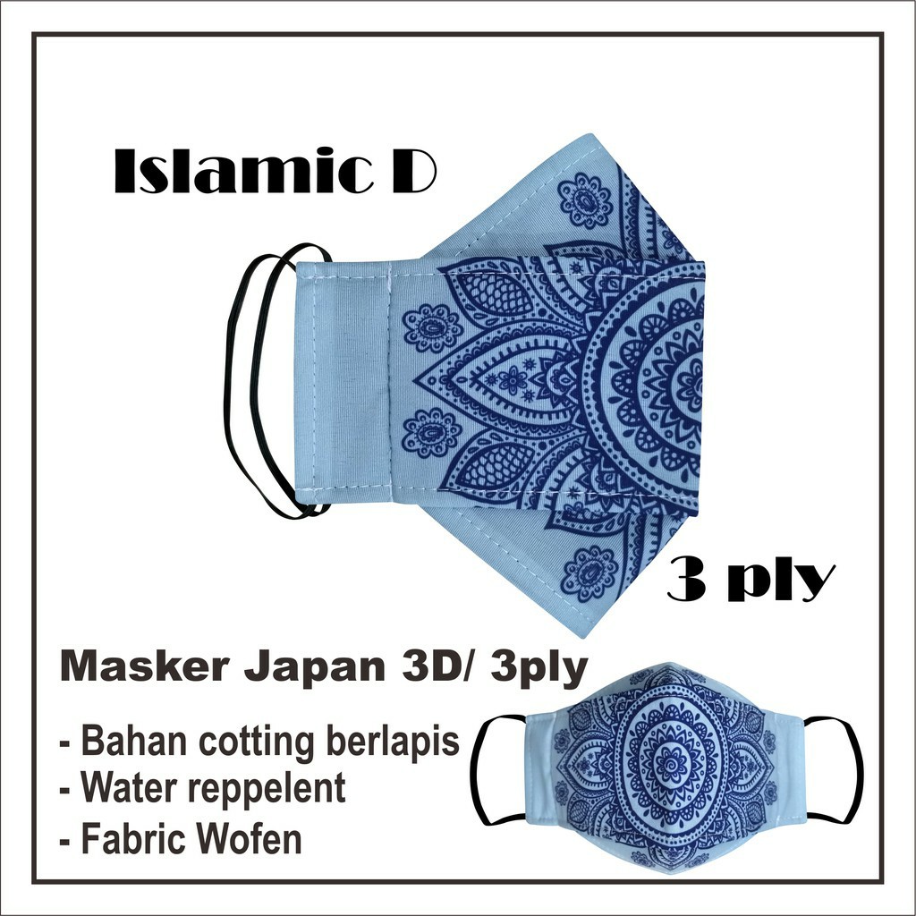 Masker Kain 3D EVO Islamic Edition 3PLY