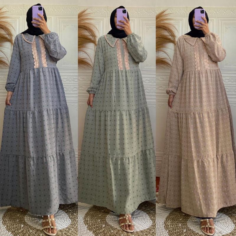 gamis crincle Rubiah