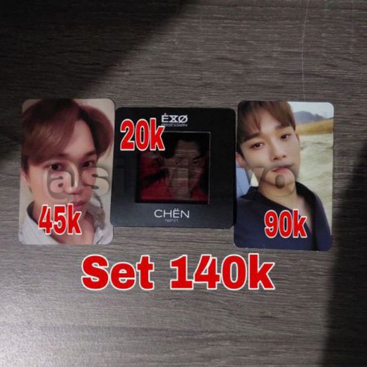 [Baca Desk] Photocard Kai Welkit, Photoslide Chen, Chen April, and a flower kihno