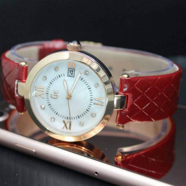 JAM TANGAN CEWEK/WANITA GC KULIT TERBARU ANTI AIR ELEGANT HARGA BERSAHABAT...