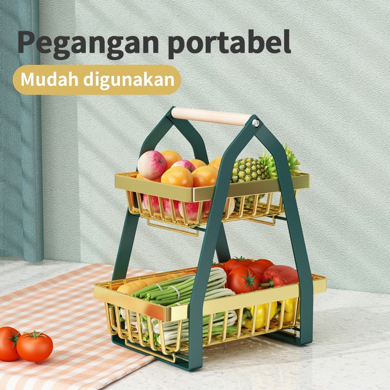 Rak Bawang Buah Dan Sayur Penyimpanan Serbaguna Penyimpanan Bumbu Dapur Rumah Tangga