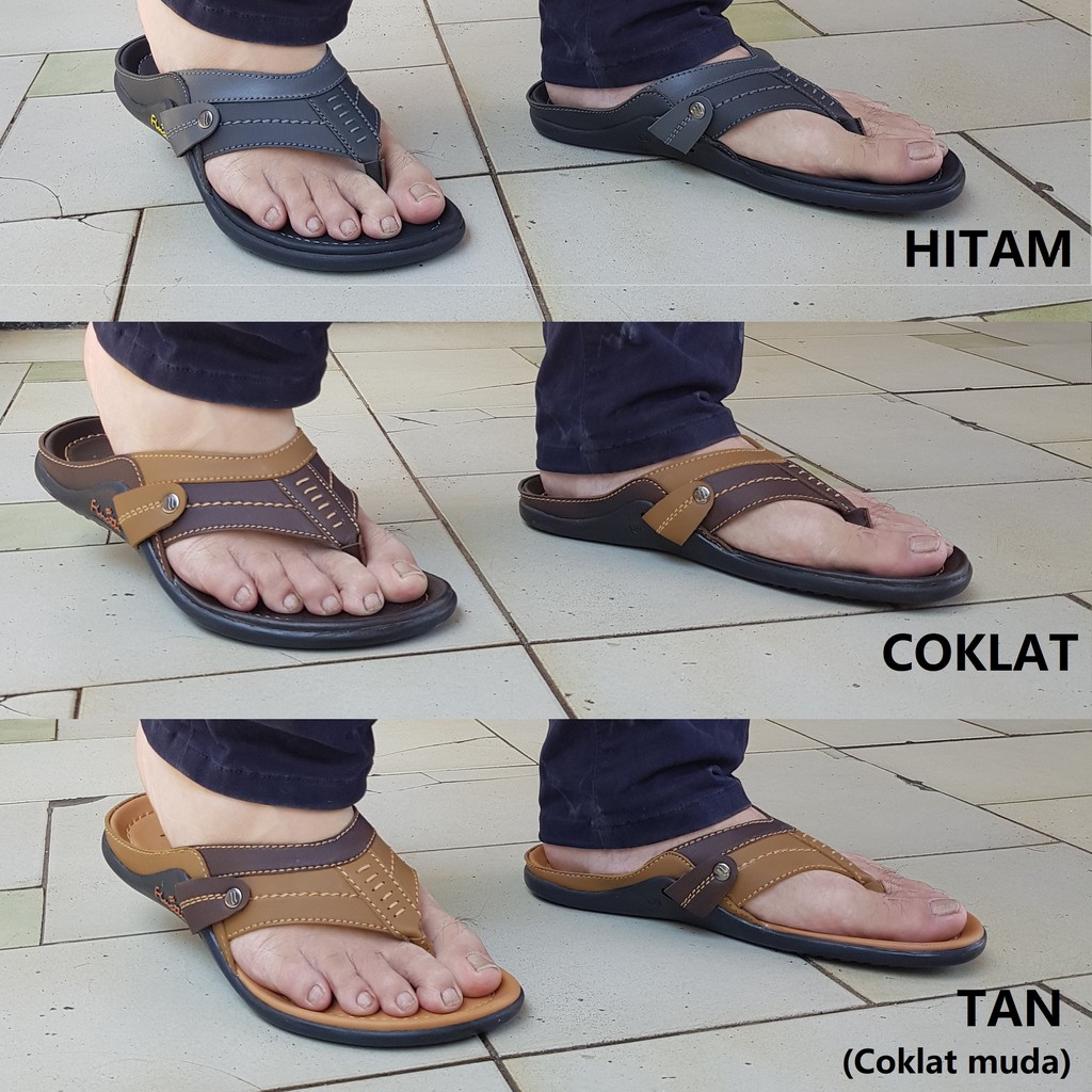 Sandal pria kulit sintetis - jepit Finotti BPZ 05 , 09