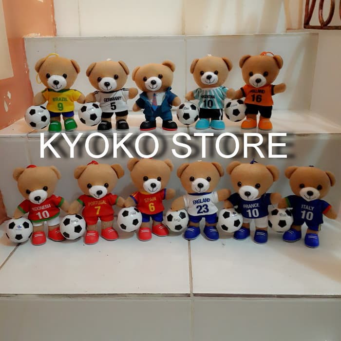 Boneka Football Bear Carrefour World Cup 2014 Complete Set