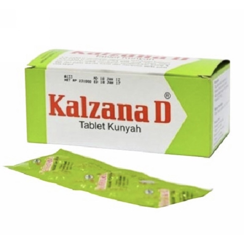 Kalzana D strip 10 tablet ( suplemen calcium dan vitamin D )