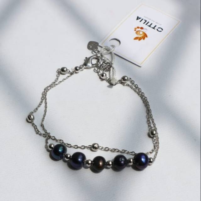 Gelang Mutiara air tawar Hitam